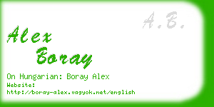 alex boray business card